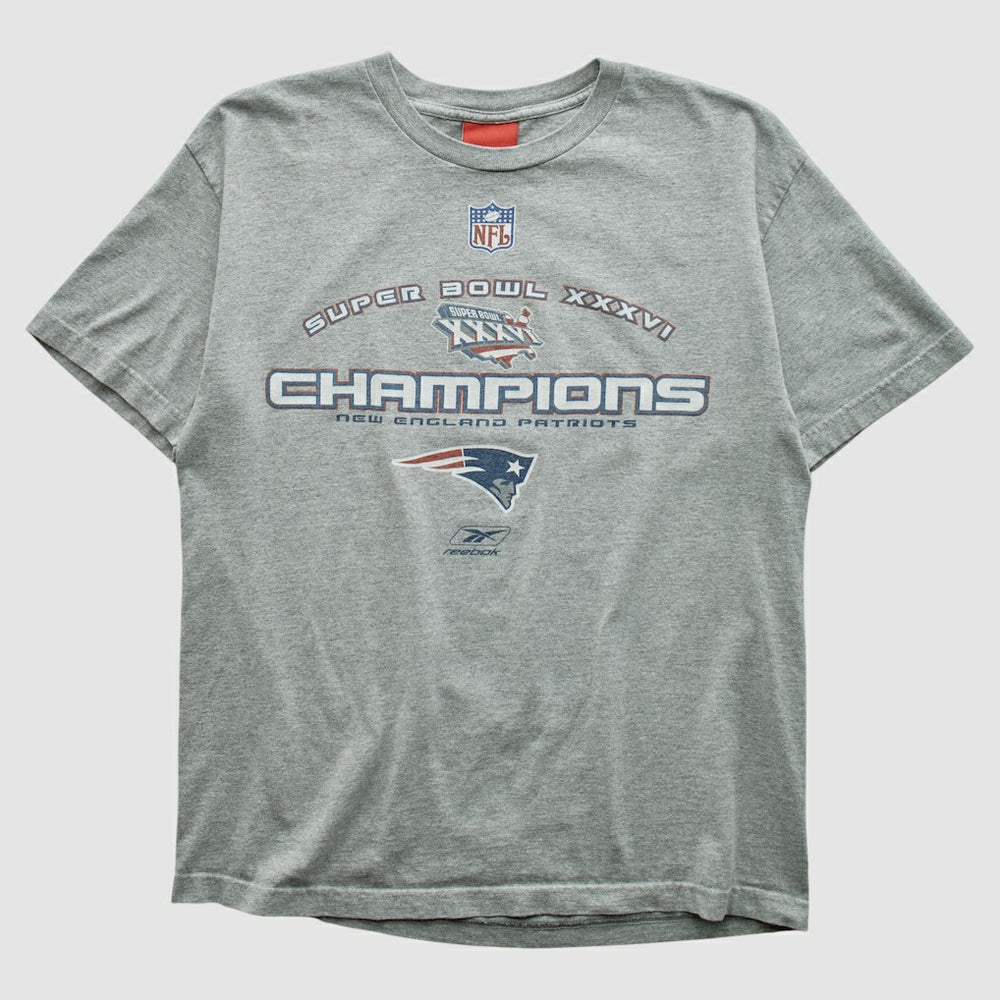 New England Patriots Reebok 2002 T-shirt - Heather Gray Vintage online