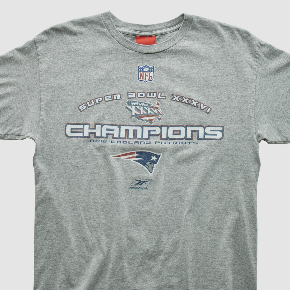 New England Patriots Reebok 2002 T-shirt - Heather Gray Vintage online