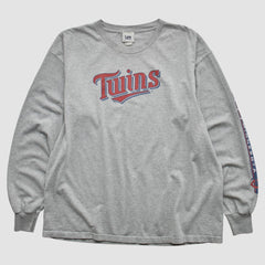 Minnesota Twins Lee Apparel 2000s Long Sleeve T-shirt Heather Gray Vintage