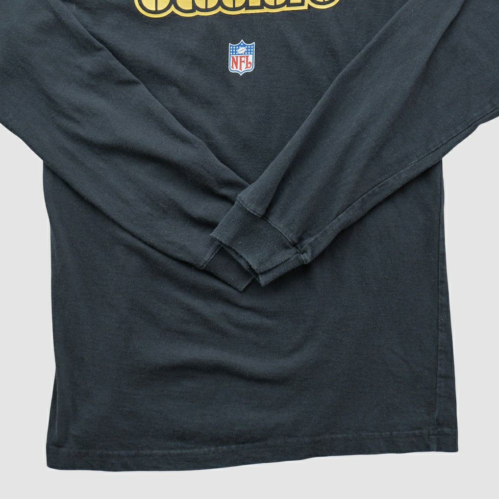 Pittsburgh Steelers Reebok 2000s Long Sleeve T-shirt - Black Vintage sale