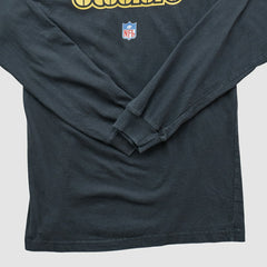 Pittsburgh Steelers Reebok 2000s Long Sleeve T-shirt - Black Vintage sale