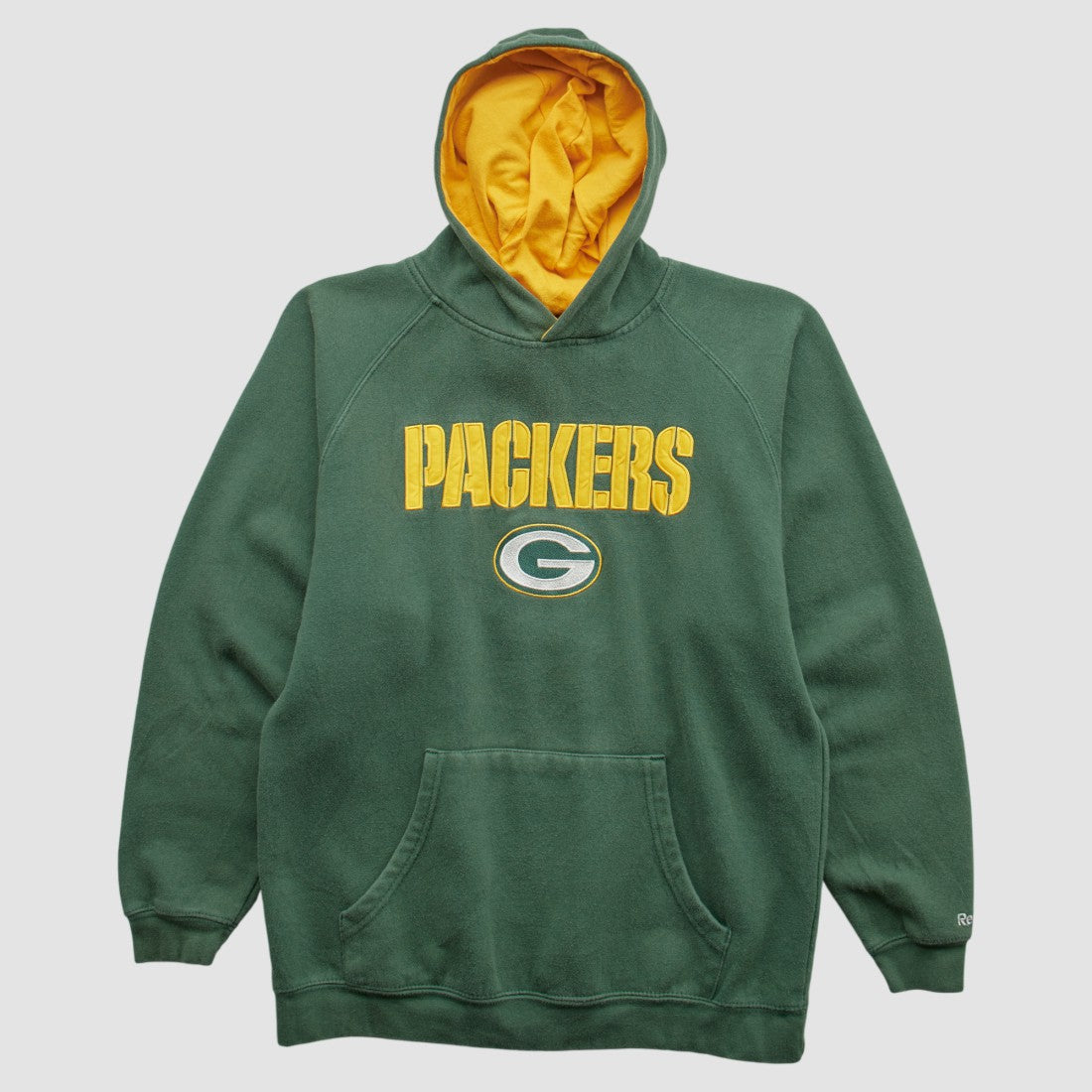 Green Bay Packers Reebok 2000s Hooded Pullover Sweatshirt - Green Vintage for sale