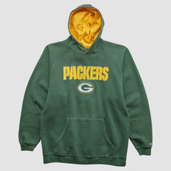 Green Bay Packers Reebok 2000s Hooded Pullover Sweatshirt - Green Vintage for sale