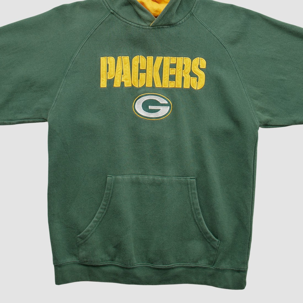Green Bay Packers Reebok 2000s Hooded Pullover Sweatshirt - Green Vintage for sale