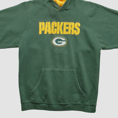 Green Bay Packers Reebok 2000s Hooded Pullover Sweatshirt - Green Vintage for sale