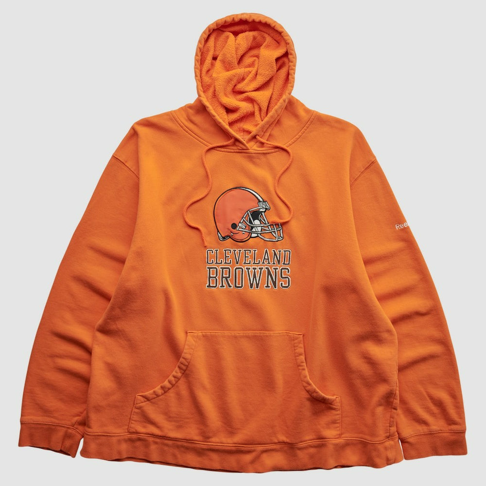 Cleveland Browns Reebok 2000s Hooded Pullover Sweatshirt - Orange Vintage cheap