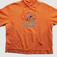 Cleveland Browns Reebok 2000s Hooded Pullover Sweatshirt - Orange Vintage cheap