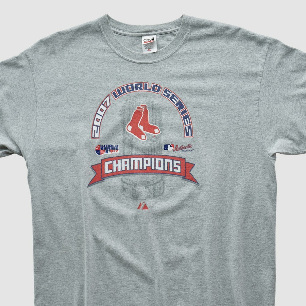 Boston Red Sox Anvil 2007 T-shirt Heather Gray Vintage