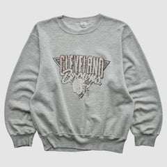 Cleveland Browns Champion 90s Pullover Sweatshirt - Heather Gray Vintage sale