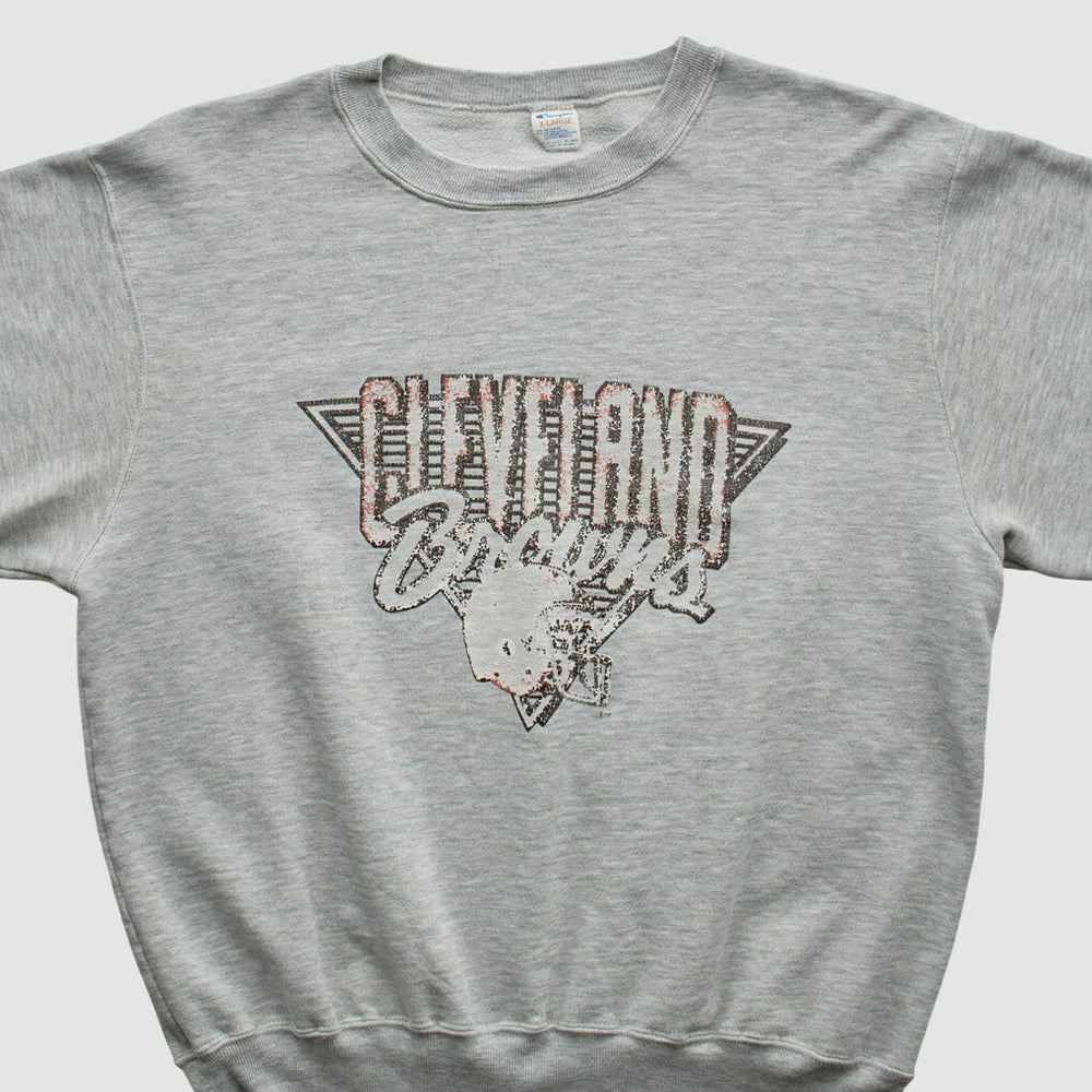 Cleveland Browns Champion 90s Pullover Sweatshirt - Heather Gray Vintage sale