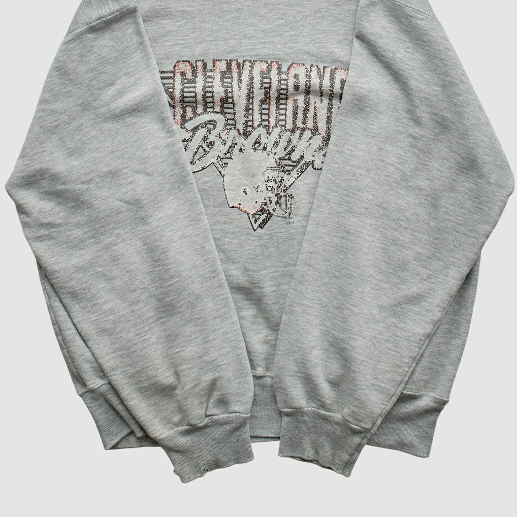 Cleveland Browns Champion 90s Pullover Sweatshirt - Heather Gray Vintage sale