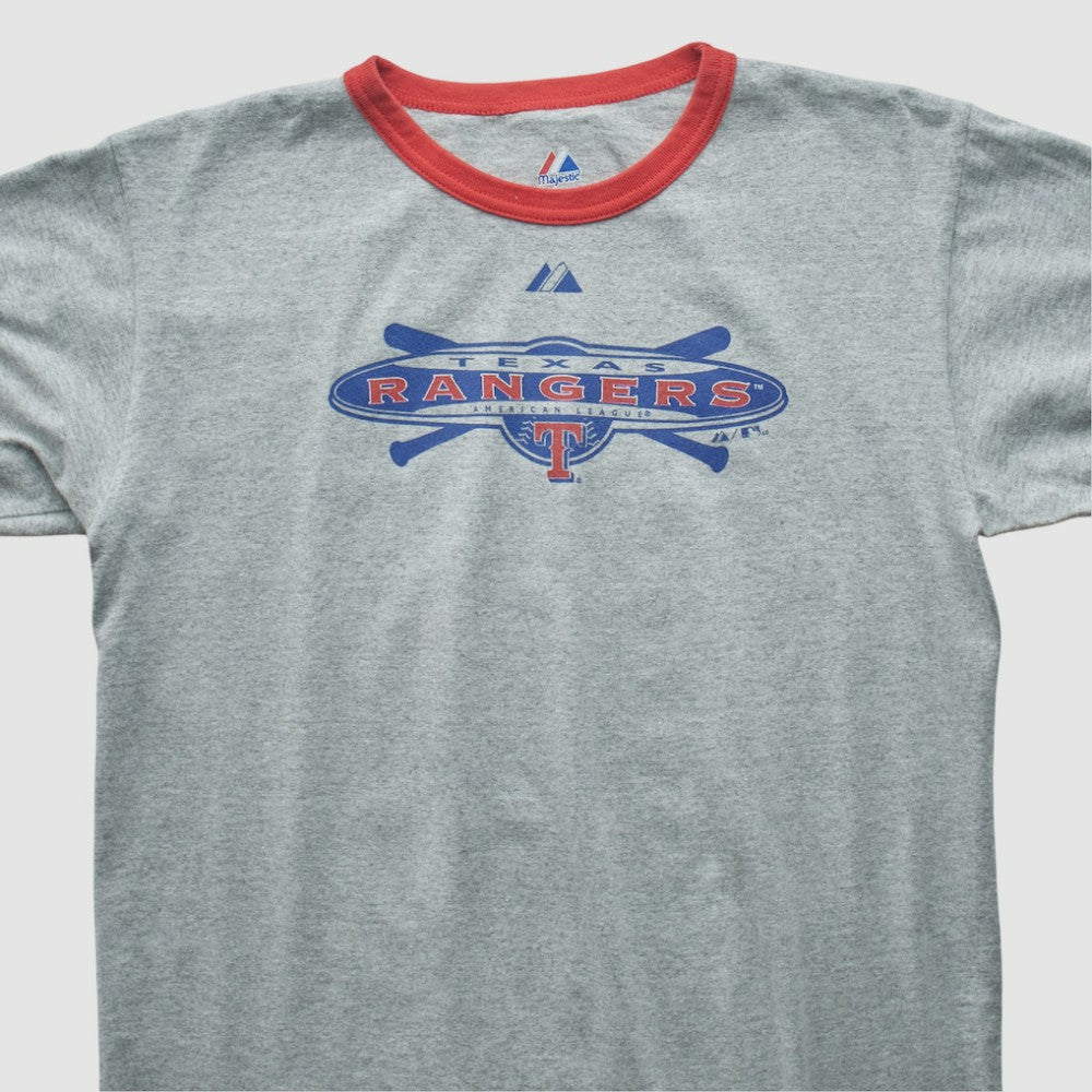 Texas Rangers Majestic 2010 T-shirt Heather Gray Vintage