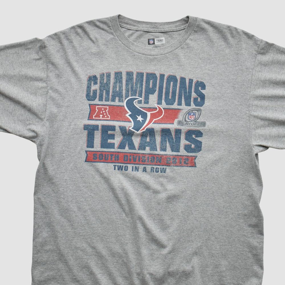Houston Texans Team Edition Apparel 2012 Long Sleeve T-shirt - Heather Gray Vintage sale