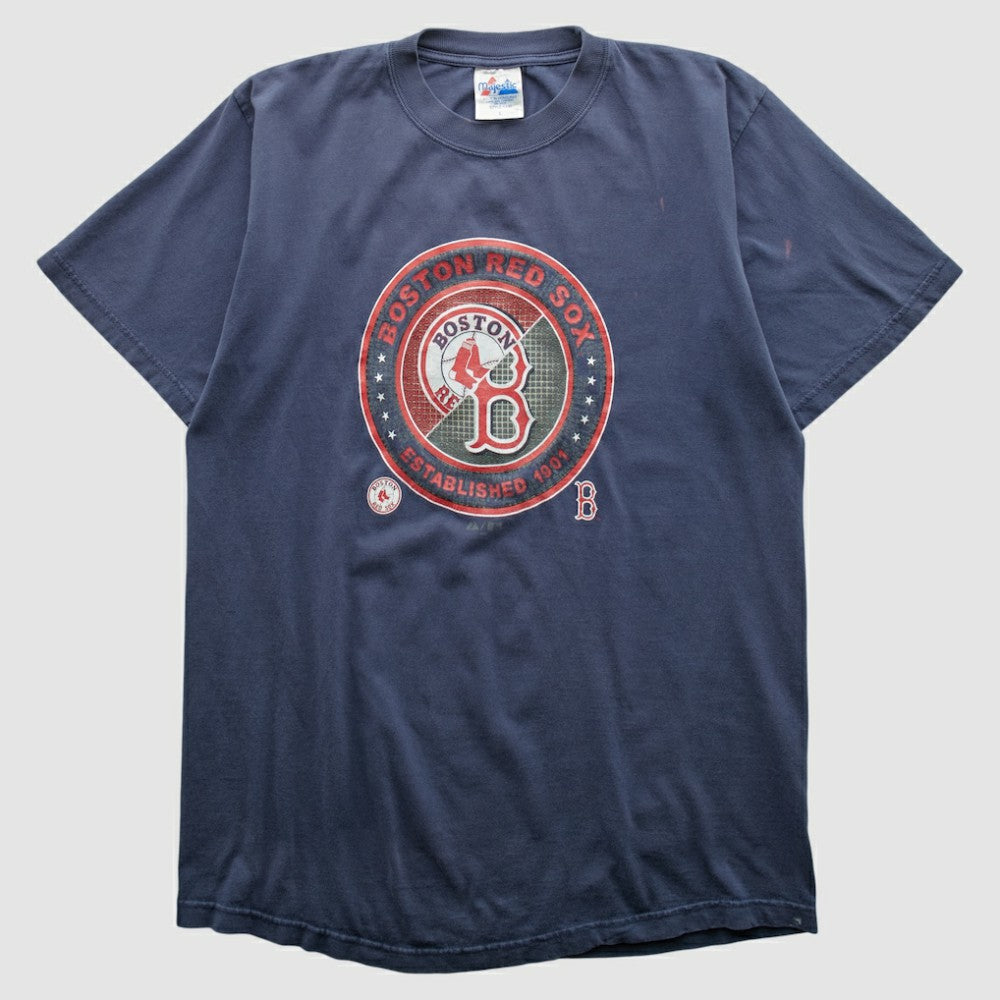 Boston Red Sox Majestic 2000s T-shirt Navy Vintage
