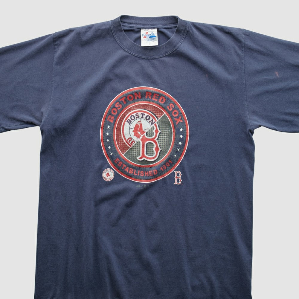 Boston Red Sox Majestic 2000s T-shirt Navy Vintage