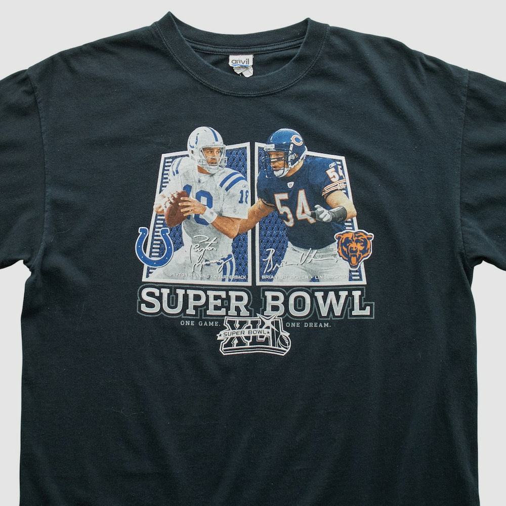 Superbowl XLII Anvil 2008 T-shirt - Black Vintage on sale
