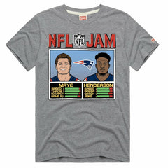 Drake Maye & TreVeyon Henderson New England Patriots Homage Unisex NFL Jam Tri-Blend T-Shirt - Gray online