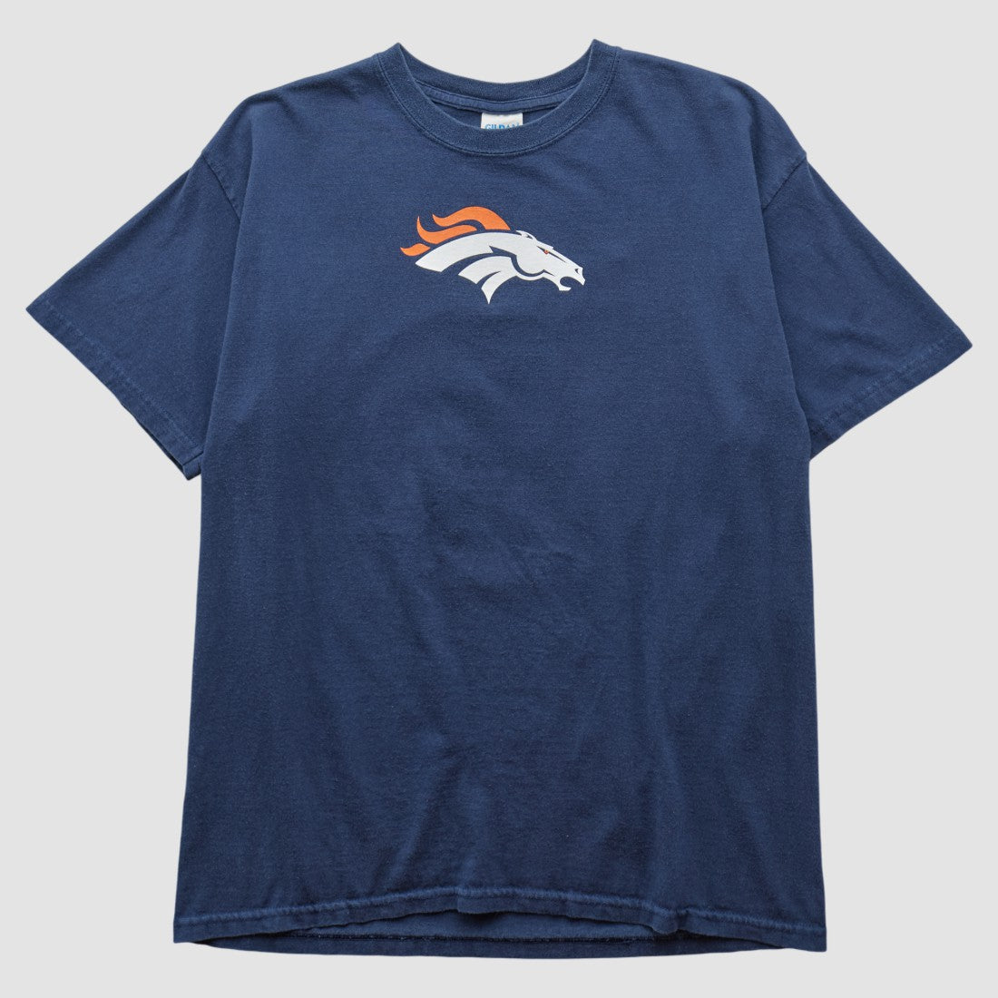 Denver Broncos Gildan 2010s T-shirt - Navy Vintage sale