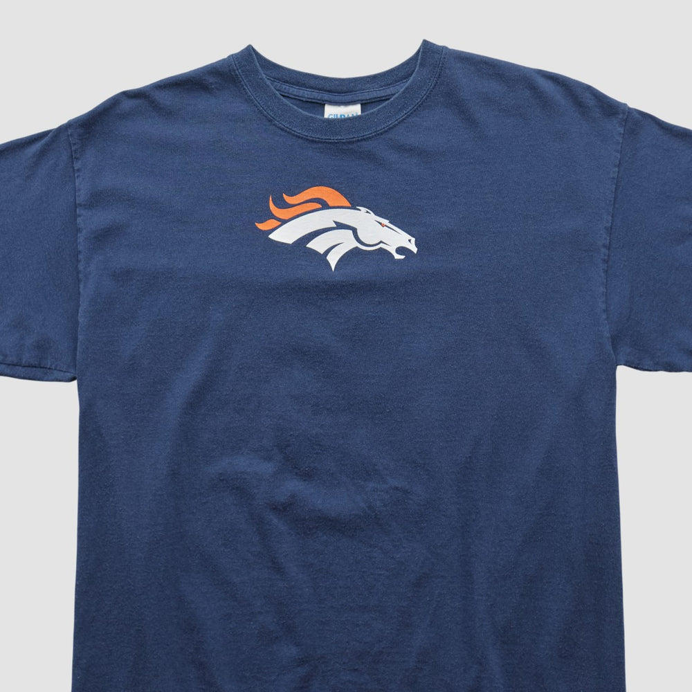 Denver Broncos Gildan 2010s T-shirt - Navy Vintage sale