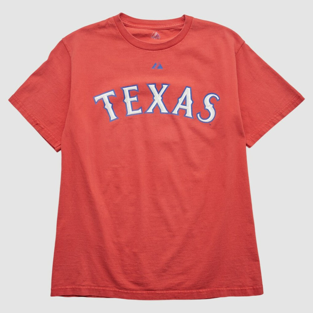 Texas Rangers Majestic 2000s T-shirt Red Vintage