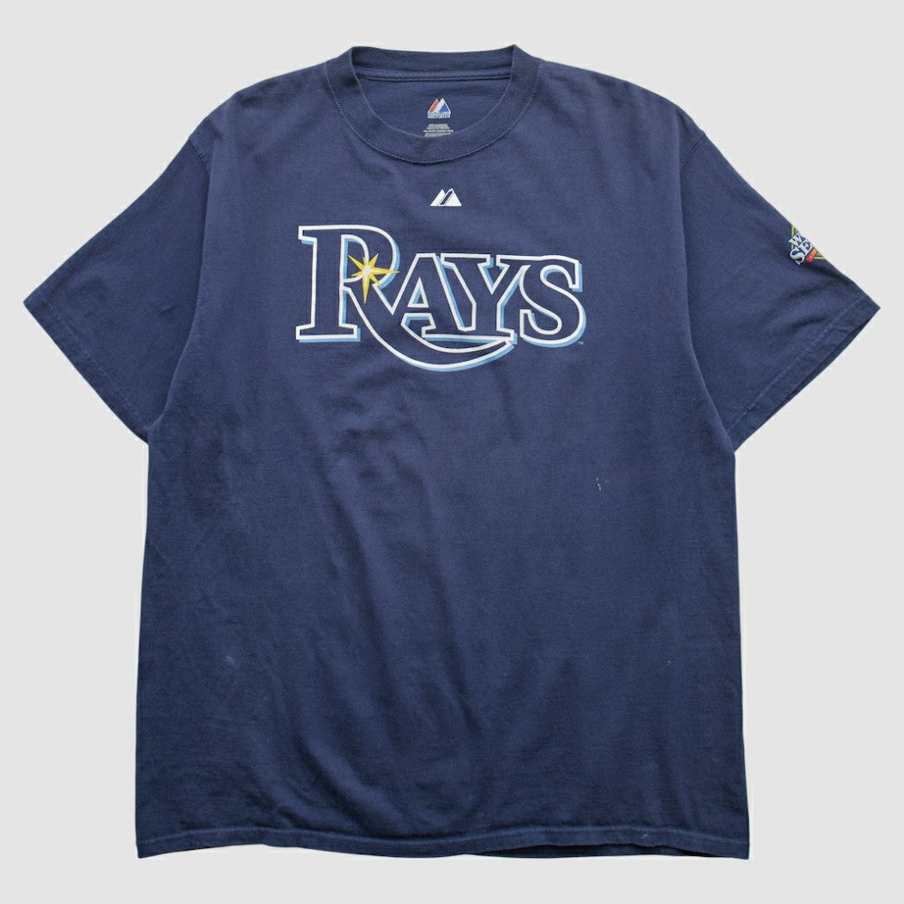 Tampa Bay Rays Majestic 2008 T-shirt Navy Vintage
