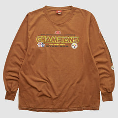 Pittsburgh Steelers NFL 2006 Long Sleeve T-shirt - Brown Vintage cheap