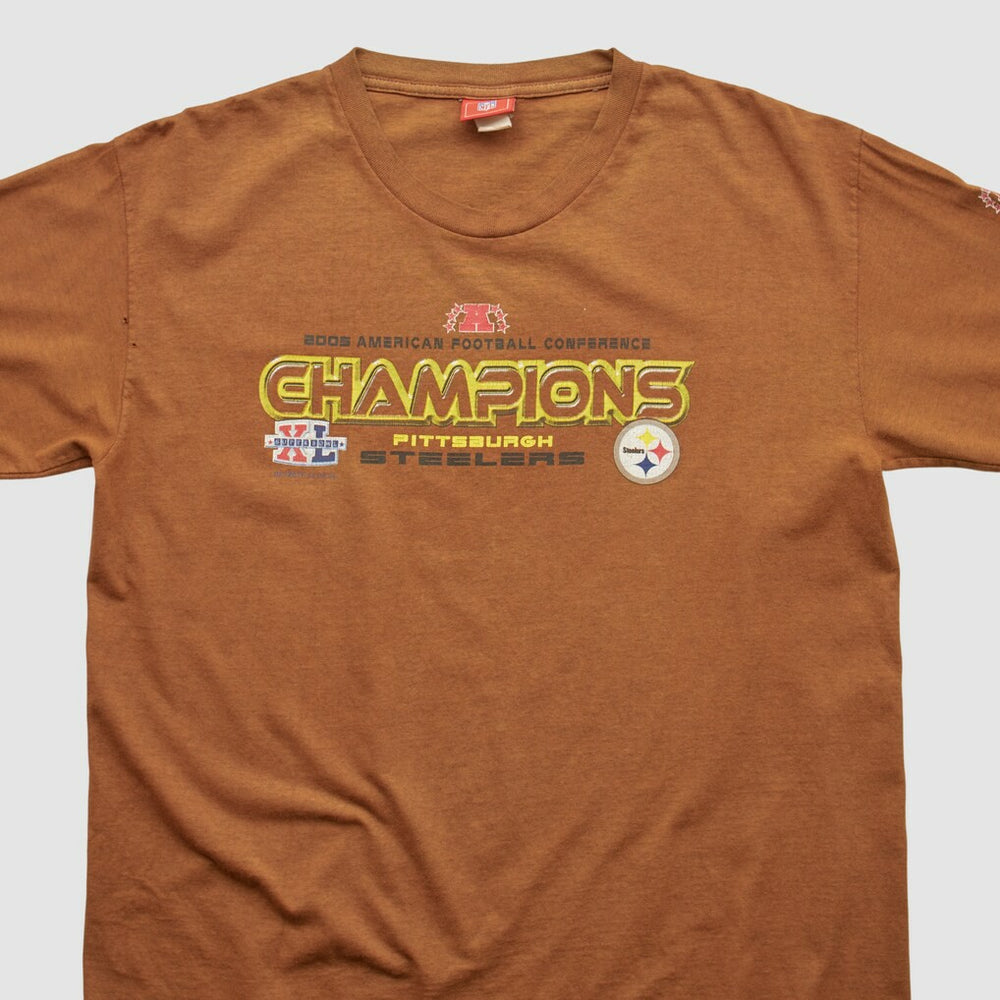 Pittsburgh Steelers NFL 2006 Long Sleeve T-shirt - Brown Vintage cheap
