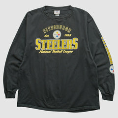 Pittsburgh Steelers NFL 2000s Long Sleeve T-shirt - Black Vintage on sale