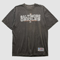 Baltimore Orioles Majestic 2000s T-shirt Charcoal Vintage