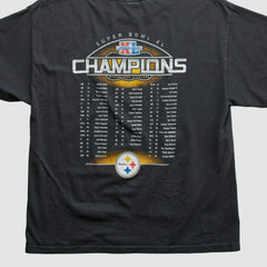 Pittsburgh Steelers Reebok 2006 T-shirt - Black Vintage on sale