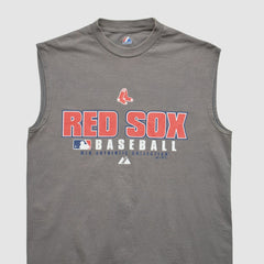 Boston Red Sox Majestic 2000s Tank Gray Vintage