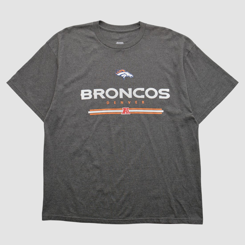 Denver Broncos 2010s T-shirt - Dark Heather Gray Vintage for sale
