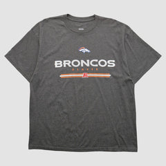 Denver Broncos 2010s T-shirt - Dark Heather Gray Vintage for sale