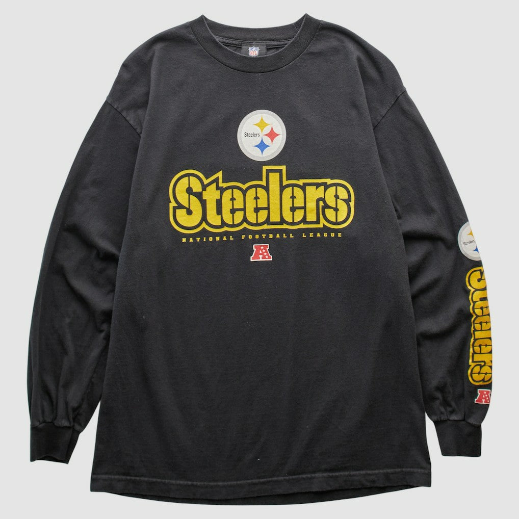 Pittsburgh Steelers NFL 2010s Long Sleeve T-shirt - Black Vintage on sale