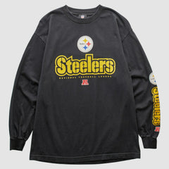 Pittsburgh Steelers NFL 2010s Long Sleeve T-shirt - Black Vintage on sale