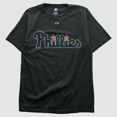 Philadelphia Phillies Majestic 2000s T-shirt Black Vintage