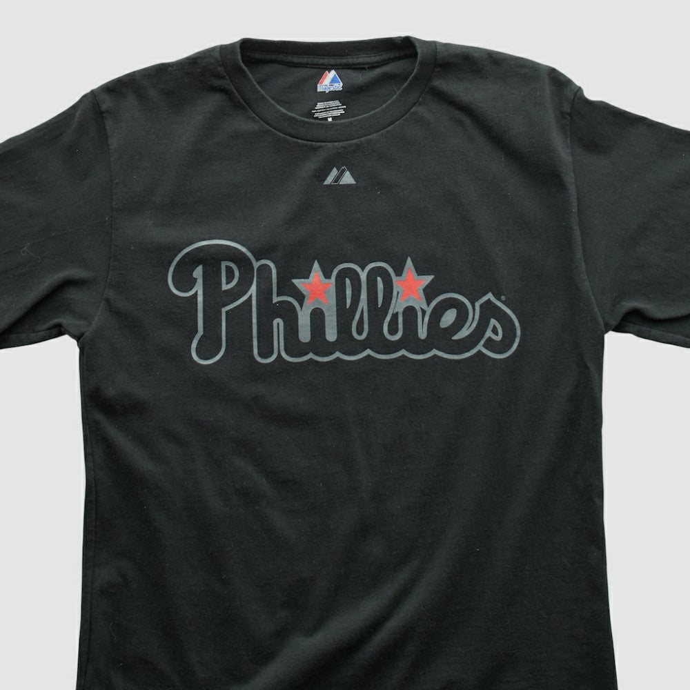 Philadelphia Phillies Majestic 2000s T-shirt Black Vintage
