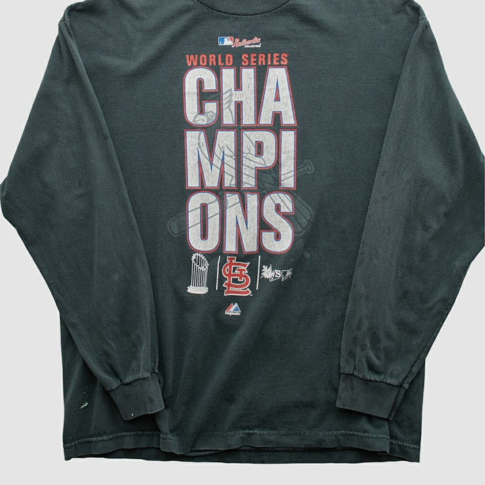St. Louis Cardinals 2011 Long Sleeve T-shirt Charcoal Vintage