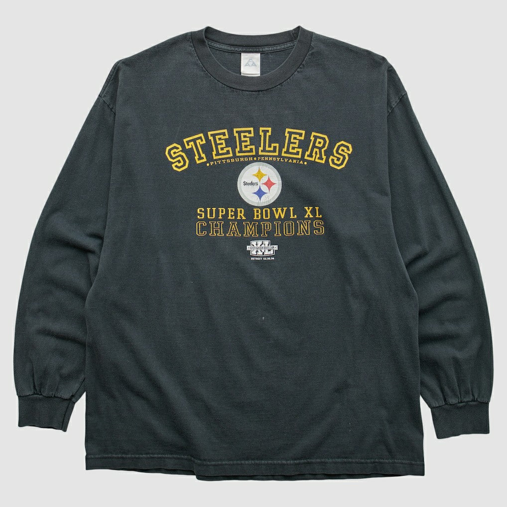 Pittsburgh Steelers Alstyle 2006 Long Sleeve T-shirt - Black Vintage sale