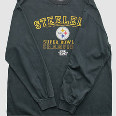 Pittsburgh Steelers Alstyle 2006 Long Sleeve T-shirt - Black Vintage sale
