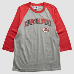 Cincinnati Reds Majestic 2000s T-shirt Heather Gray Vintage