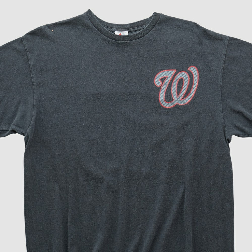 Washington Nationals Majestic 2010s T-shirt Charcoal Vintage