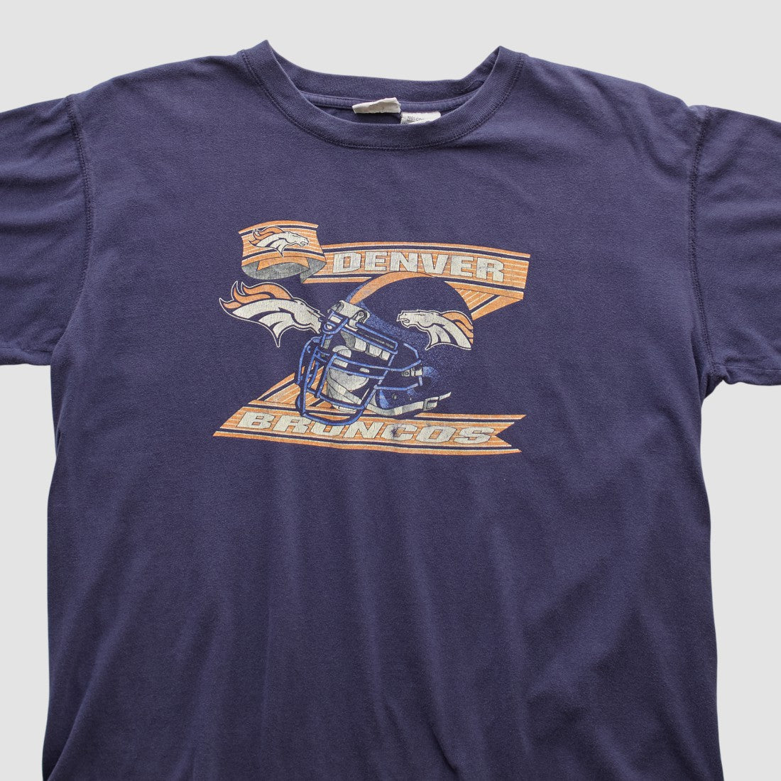 Denver Broncos Pro Edge 2000s T-shirt - Navy Vintage discount