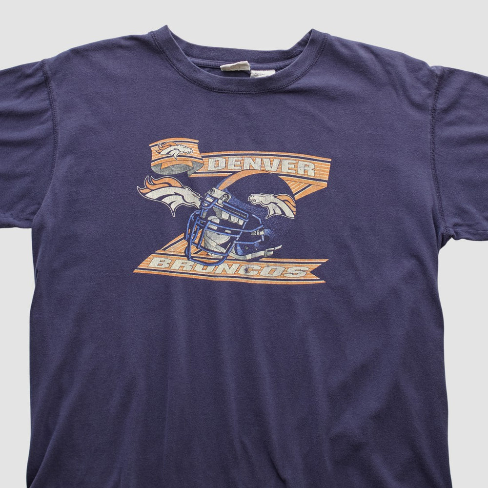 Denver Broncos Pro Edge 2000s T-shirt - Navy Vintage discount