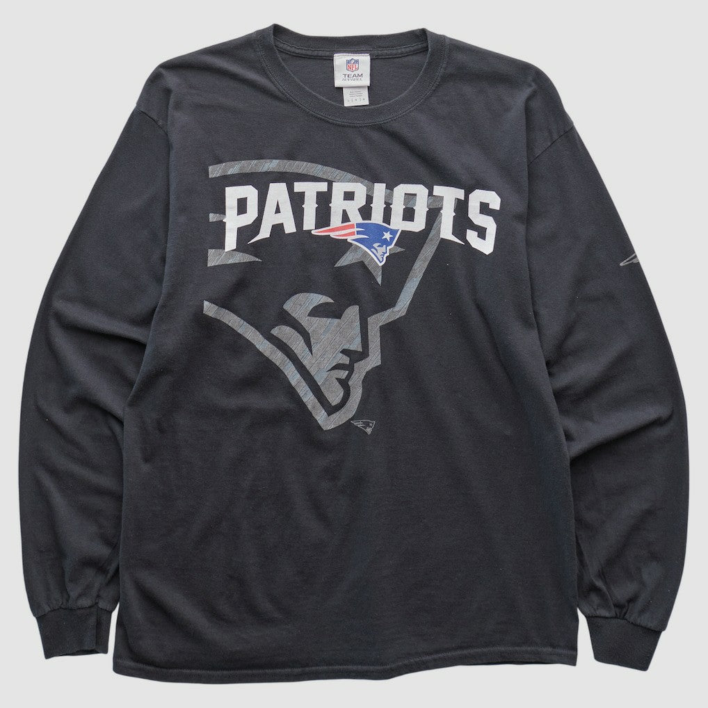 New England Patriots NFL 2010s Long Sleeve T-shirt - Black Vintage outlet