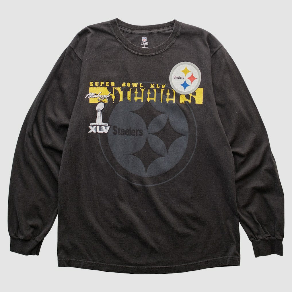 Pittsburgh Steelers NFL 2011 Long Sleeve T-shirt - Black Vintage cheap