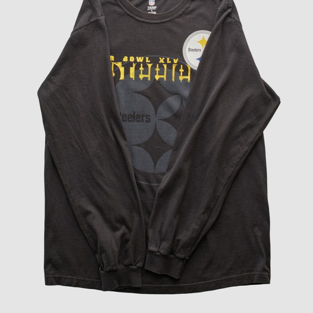 Pittsburgh Steelers NFL 2011 Long Sleeve T-shirt - Black Vintage cheap