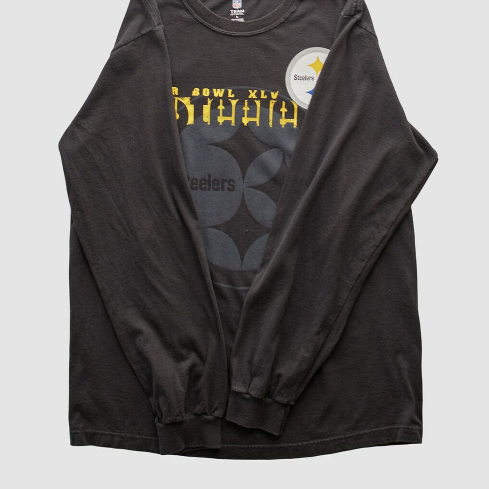 Pittsburgh Steelers NFL 2011 Long Sleeve T-shirt - Black Vintage cheap