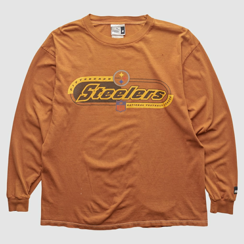 Pittsburgh Steelers 2000s Long Sleeve T-shirt - Brown Vintage cheap