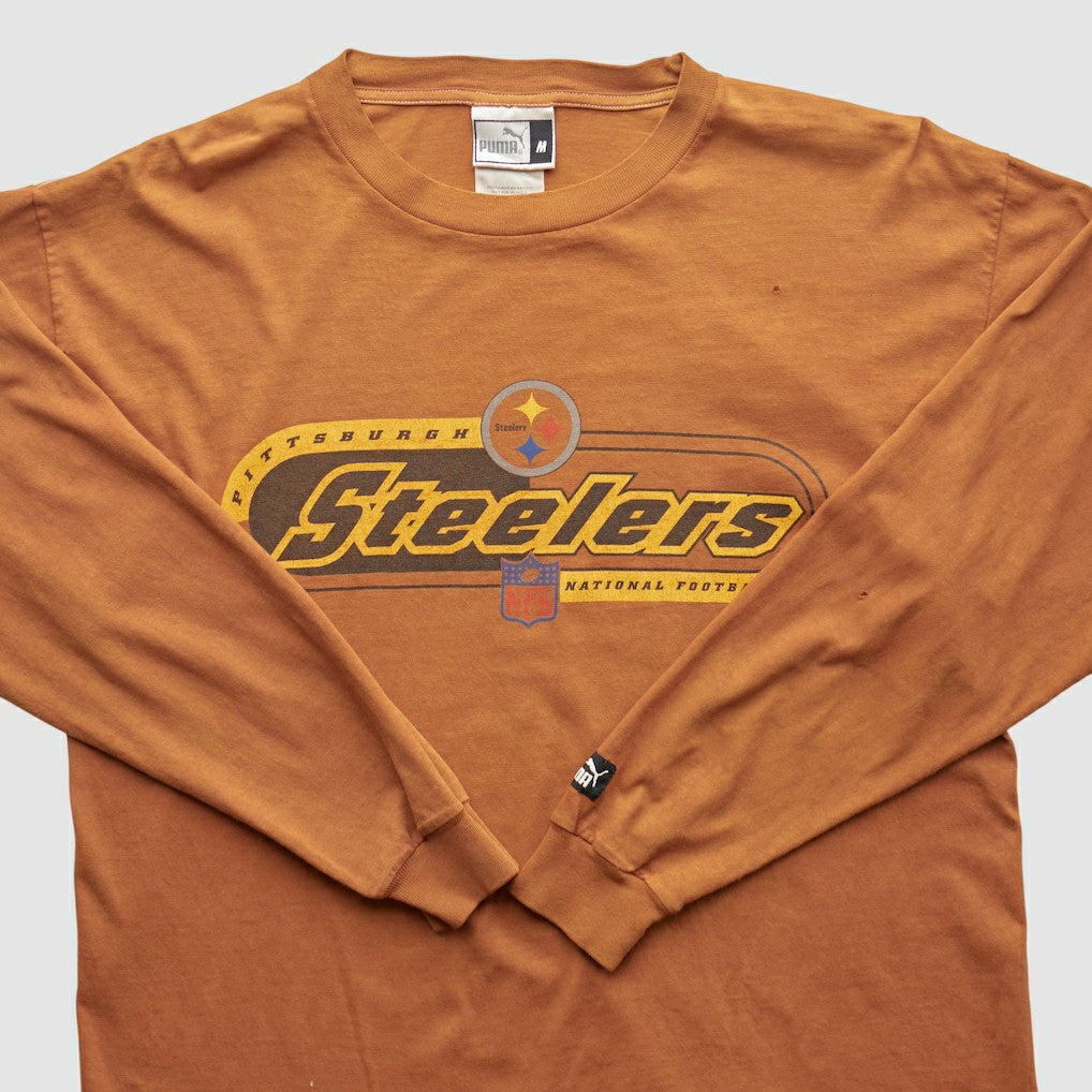 Pittsburgh Steelers 2000s Long Sleeve T-shirt - Brown Vintage cheap